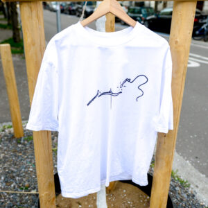 Oversized T-Shirt  - Chopstick, cymbal and microphone