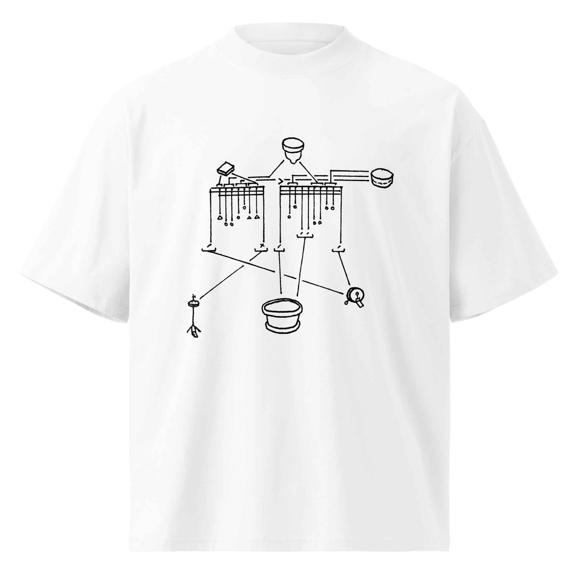 unisex-organic-oversized-high-neck-t-shirt-white-front-698876a5e216d.png